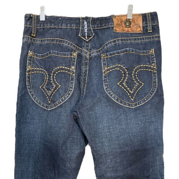 Kanji Collection Mens Blue Denim Streetwear Jeans Size 36x31 100% Cotton - Picture 3 of 10
